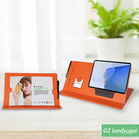 Organisateur d'accessoires magnétique en cuir personnalisé support de lecture intelligent pour ordinateur portable tablette téléphone sur tapis de bureau pliable