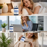 SYC BIO Probiotiques Prébiotiques Vitamines Gommes Formule Douce Confort 50 Unités Framboise Bleue Adulte Marque Privée