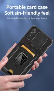 Funda de teléfono para <span class=keywords><strong>Samsung</strong></span> S22 Ultra A72, carcasa de soporte de anillo anticaída montada en el vehículo con ranura para tarjeta, venta al por mayor de fábrica - Product Image 2