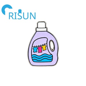 Wholesale Custom Cartoon Fresh Blossom Scent <strong>Laundry</strong> <strong>Liquid</strong> Enamel Pin Badge Bleaching Sud Vibes <strong>Laundry</strong> Detergent Enamel Pins - Product Image 5