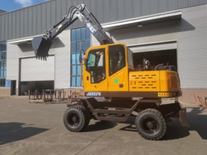 المحمولة المدمجة آلة حفار صغيرة حفارة بعجلات الترابية تتحرك معدات ل القبر حفر - Product Image 3