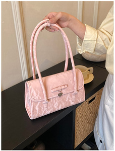 2026 Spring New Arrivals Women's Shoulder Bag Pure Fresh Style Underarm Bag Trendy Chic Compact <b>Square</b> Handbag - Product Image 6