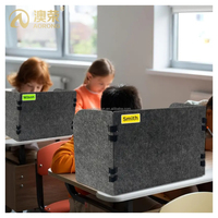 Materiales de aislamiento acústico Divisor de escritorio portátil para el aula Silencioso y privado Fácil de instalar Deflectores de mesa acústicos de fieltro para mascotas