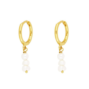 Pendientes de Perlas Francesas con Baño de Oro de 18k ROXI CANNER al por Mayor para Mujer - Product Image 1