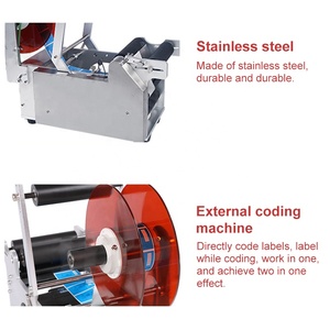 MT50 Factory Wholesale Semi-automatic Tabletop Hand Press Adhesive <b>Label</b> Round Bottle Vial <b>Jar</b> Beverage Glass Labeling Machine - Product Image 3