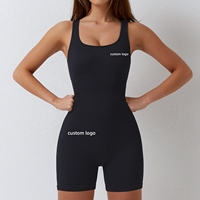 Combinaison de yoga une pièce personnalisée en gros, gainante et sans couture, pour l'entraînement, en Spandex/Nylon extensible dans les quatre sens