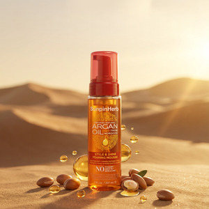 Mousse coiffante Style and Shine à l'huile d'argan, mousse légère, tenue non collante pour un coiffage quotidien - Product Image 1