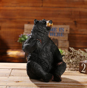 Molde de resina personalizado para manualidades, estatua de oso negro, estatuilla, estante para vino, portabotellas - Product Image 4