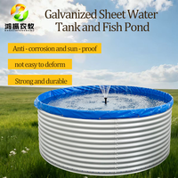 Réservoir d'aquaculture à pression ouvert |   Réservoir d'eau en matériau galvanisé pour l'élevage de poissons avec une productivité de 10 000 L/heure