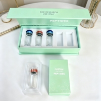 Boîtes élégantes personnalisées en mousse pour peptides, supports de rangement de luxe pour flacons d'échantillons de peptides de 3 ml et 5 ml