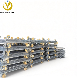 Easylink- Contenitore in Rete Metallica Pieghevole e Impilabile OME Logistics, Attrezzatura per Stoccaggio Merci Zincata - Product Image 5