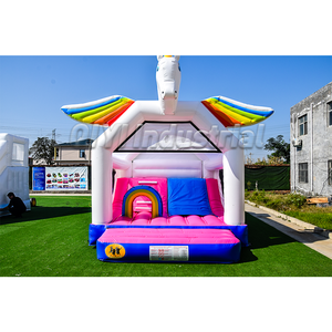 Niños al aire libre jugar castillo hinchable combinado con tobogán Casa de salto - Product Image 1