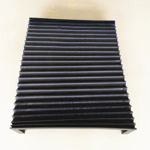 High Quality Bellows Cover for Laser Cutting Machine Guard Shield PVC ,BELLOWS Cover Protective Rail -40℃~250℃ Custom Made Black