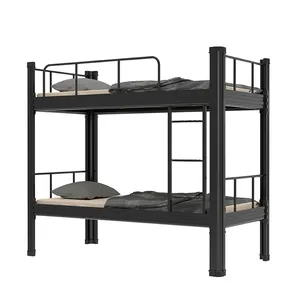 Cama de montaje fácil de metal y acero de dos capas para dormitorio, diseño sin tornillo, nueva