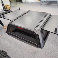 Couverture de benne de camionnette robuste en aluminium étanche et antirouille de 6,5 pieds avec auvent haut pour rangement de marchandises - Accessoires automobiles