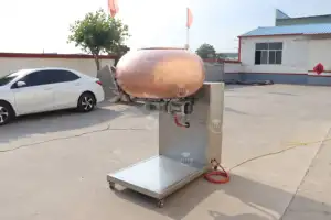 Пекан упаковочная машина для сахара роторный покрытие сковороды и машина для жарки закуски вкус медное покрытие машины