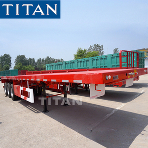 TITAN Xe-40 Ft-60 Ft <span class=keywords><strong>Container</strong></span> Giao Thông Vận Tải Bán <span class=keywords><strong>Trailer</strong></span> Khớp Nối 40 Feet Phẳng Xe Tải <span class=keywords><strong>Trailer</strong></span> Sản Xuất Tại Trung Quốc - Product Image 2