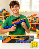 Pistolet à balles d'air en EVA souple personnalisable, jouet de jeu d'extérieur pour enfants avec 12 balles en EVA