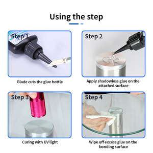Tia cực tím nhanh chóng chữa minh bạch UV Acrylic axit lỏng Acrylic Keo UV keo không bóng keo cho nhựa thủy tinh kim loại liên kết - Product Image 4