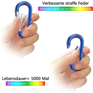 Mousqueton en forme de grand anneau en D en aluminium avec crochet porte-clés bon marché - Product Image 4