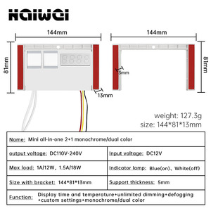 Gương thông minh cảm biến cảm ứng chuyển đổi với thời gian và nhiệt độ điều khiển hiển thị ba/màu duy nhất Quy Nạp chuyển đổi - Product Image 4