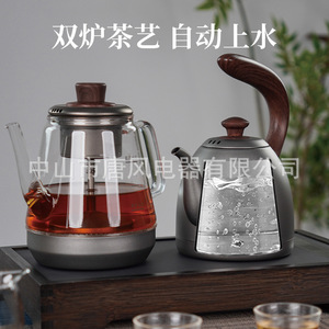 Tetera eléctrica de la dinastía Tang con tetera de vidrio, 368x198x280mm, resistente al calor para preparar té - Product Image 2