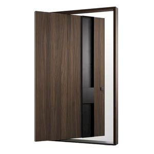 Portes pivotantes principales en acier et aluminium noir pour l'<span class=keywords><strong>entrée</strong></span> extérieure de la maison, modèle économique pour la sécurité de la maison - Product Image 2