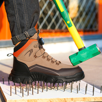 Bottes de travail de sécurité sportives à embout d'acier CHITED, directement de l'usine, pour hommes, avec tige en cuir microfibre, pour la construction, automne