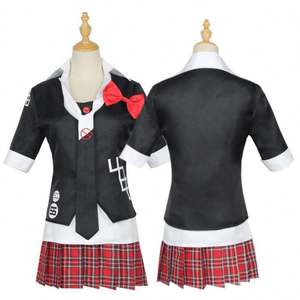 Baige Anime jeu <span class=keywords><strong>Danganronpa</strong></span> déclencheur heureux Havoc Enoshima Junko Cosplay Costume perruque noir Jk école uniforme femme fête Costume - Product Image 1
