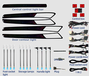 Lumière d'Ambiance <span class=keywords><strong>LED</strong></span> pour Décoration Intérieure d'Automobile, 256 Couleurs, pour VW <span class=keywords><strong>Golf</strong></span> 7 MK7 - Product Image 1