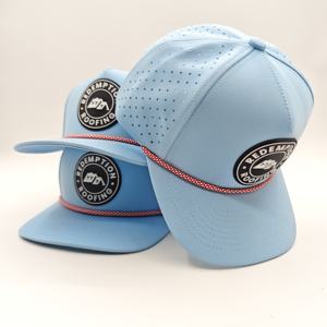 Casquettes de baseball ajustables pour hommes, 5 panneaux, en tissu Dobby, imperméables, avec logo brodé personnalisé, perforations découpées au laser, style sportif et motif fruité, haute qualité - Product Image 5