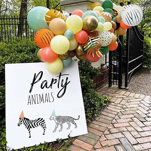 Jungle ballon guirlande imprimé animal ballon Tropical Hawaiian Woodland Zoo thème fête d'anniversaire bébé - Product Image 4