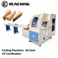 Scie CNC bois triangulaire haute vitesse Coupe transversale avec servomoteur de precision Alimentation automatique