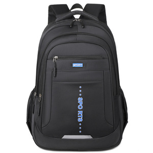 Large Capacity Laptop <b>Backpack</b> For Men Business Travel Oxford Cloth Shoulder Bag <b>With</b> Laptop <b>Compartment</b> Solid Color - Product Image 5