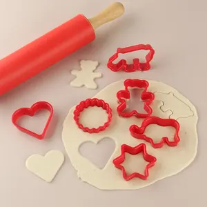 Kids Biscuit Mould Cookie Cutters Pastry Plunger