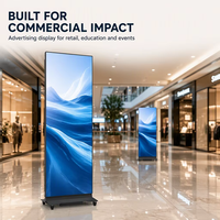 Afficheur LED numérique personnalisé pour intérieur et extérieur, écran publicitaire P1.5 sur pied avec garantie de 5 ans, CMS pour utilisation dans les centres commerciaux