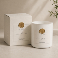 AIKUN Fabricant Grossiste Production Rapide Boîte Personnalisée Cadeau d'Entreprise Pot en Verre Bougie Parfumée pour Hôtels