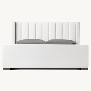 Rhoohill Maßgefertigte Handgefertigte Möbel Schlafzimmer Hochwertiges <span class=keywords><strong>Queen</strong></span>-Size Massivholzrahmen-Lederbett für Kingsize-Bett mit Fußteil - Product Image 3