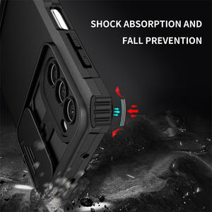 Funda de teléfono con armadura de protección de cámara deslizante para Motorola <span class=keywords><strong>Moto</strong></span> G Stylus 5 G/G Power / <span class=keywords><strong>G42</strong></span> G52 G50 / E7i E20, funda trasera con soporte - Product Image 3