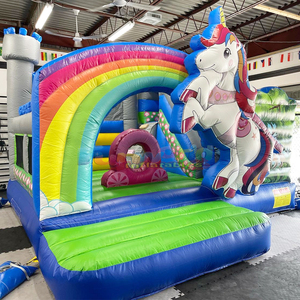 Aufblasbare einhorn-hupfburg kids outdoor commercial bouncing jump <b>house</b> <b>inflatable</b> unicorn bouncy castle - Product Image 6