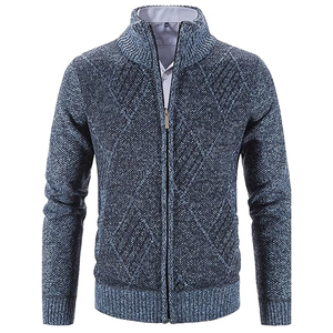<span class=keywords><strong>Pull</strong></span> cardigan en tricot pour homme, anti-rides, manches longues, grande taille, épais, chaud, confortable, pour l'extérieur - Product Image 2