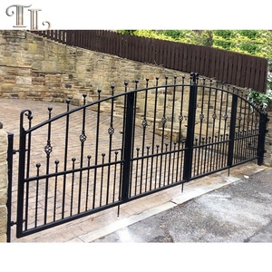 Wrought Sắt Vườn Cổng Chất Lượng Cao Nhà Chính Cổng Thiết Kế Mạ Kẽm Ưa Thích Đường Lái Xe Cổng - Product Image 5