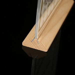 Letrero acrílico Wangchang tamaño A4 con base de madera, hecho a medida para menú de restaurante, lista de precios - Product Image 2