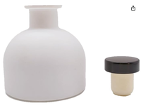 Bouteille diffuseur de parfum en verre blanc mat vide 100 ml avec bouchon en liège, accessoires de parfum, remplacement DIY