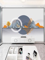 Moderne 3D 8D imperméable canapé mur fond tissu écologique salon paysage peinture pour murs