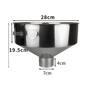 Corong besar baja tahan karat 304 corong kimia industri non-magnetik dengan corong pompa elektrik mulut besar untuk pengisian bahan bakar - Product Image 5