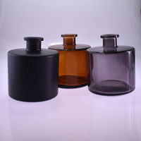 Bouteille en verre ronde transparente extra large de 500 ml, 1000 ml, 1 litre pour diffuseur de parfum d'ambiance et d'aromathérapie domestique avec bouchon en liège