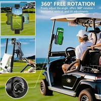 Support de téléphone pour voiturette de golf amélioré, base magnétique puissante 8 N52, rotation à 360°, verrouillage de sécurité, support universel pour smartphones de 4,5 à 7 pouces