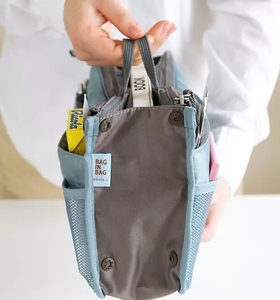 Phụ Nữ Nylon Du Lịch Chèn Túi Tổ Chức Túi Xách Màu Kẹo Phổ Quát Trang Điểm Gọn Gàng Túi Mỹ Phẩm <span class=keywords><strong>Tote</strong></span> Dây Kéo Đôi Túi Lặt Vặt - Product Image 6