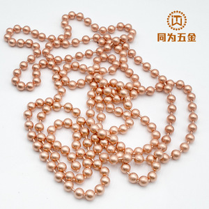 Cadena de acero inoxidable con cuentas de 6, 8, 10 y 12 mm, metal galvanizado para decoración de hoteles y cortinas - Product Image 1